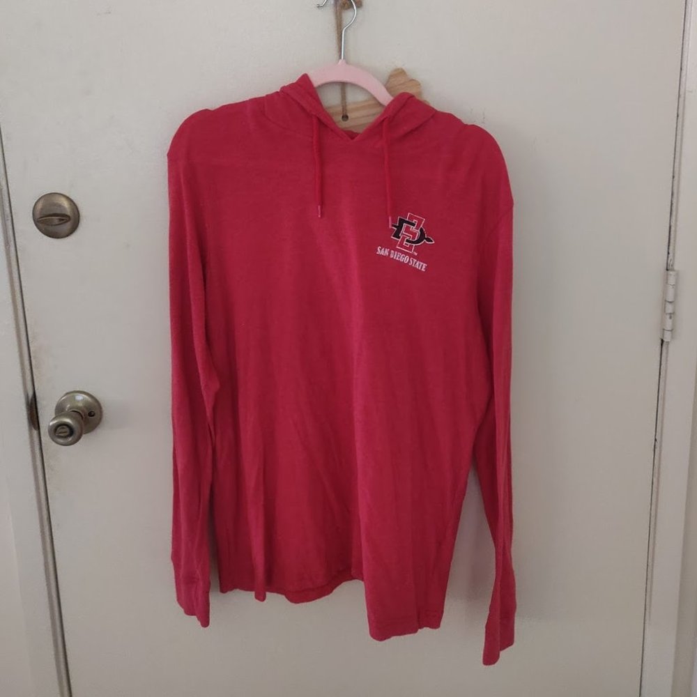 Hooded Long Sleeved SDSU Shirt